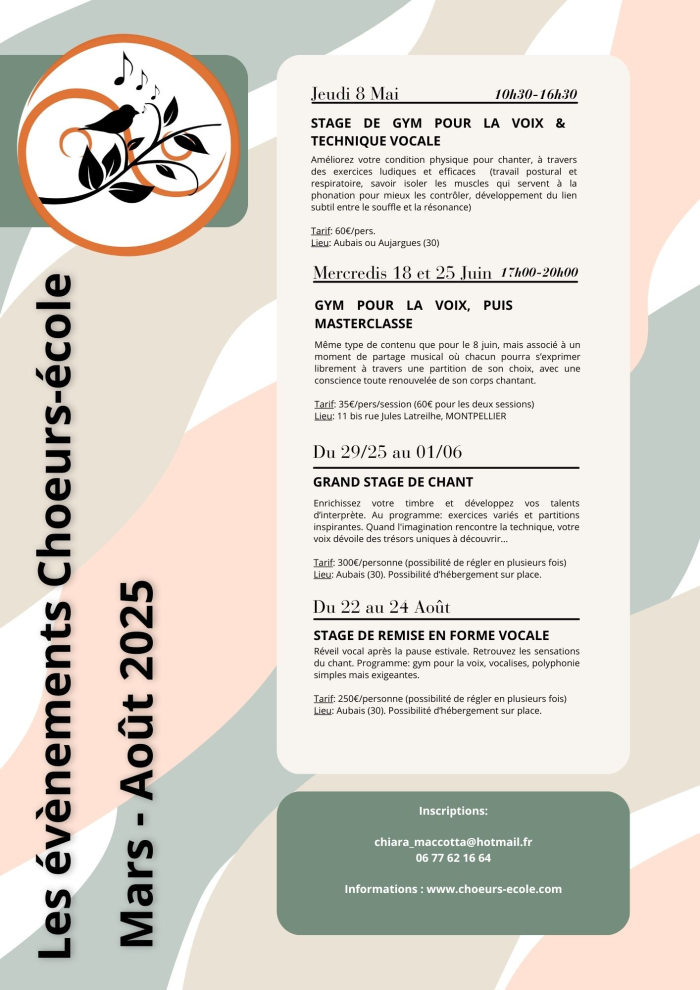 Evenements à venir